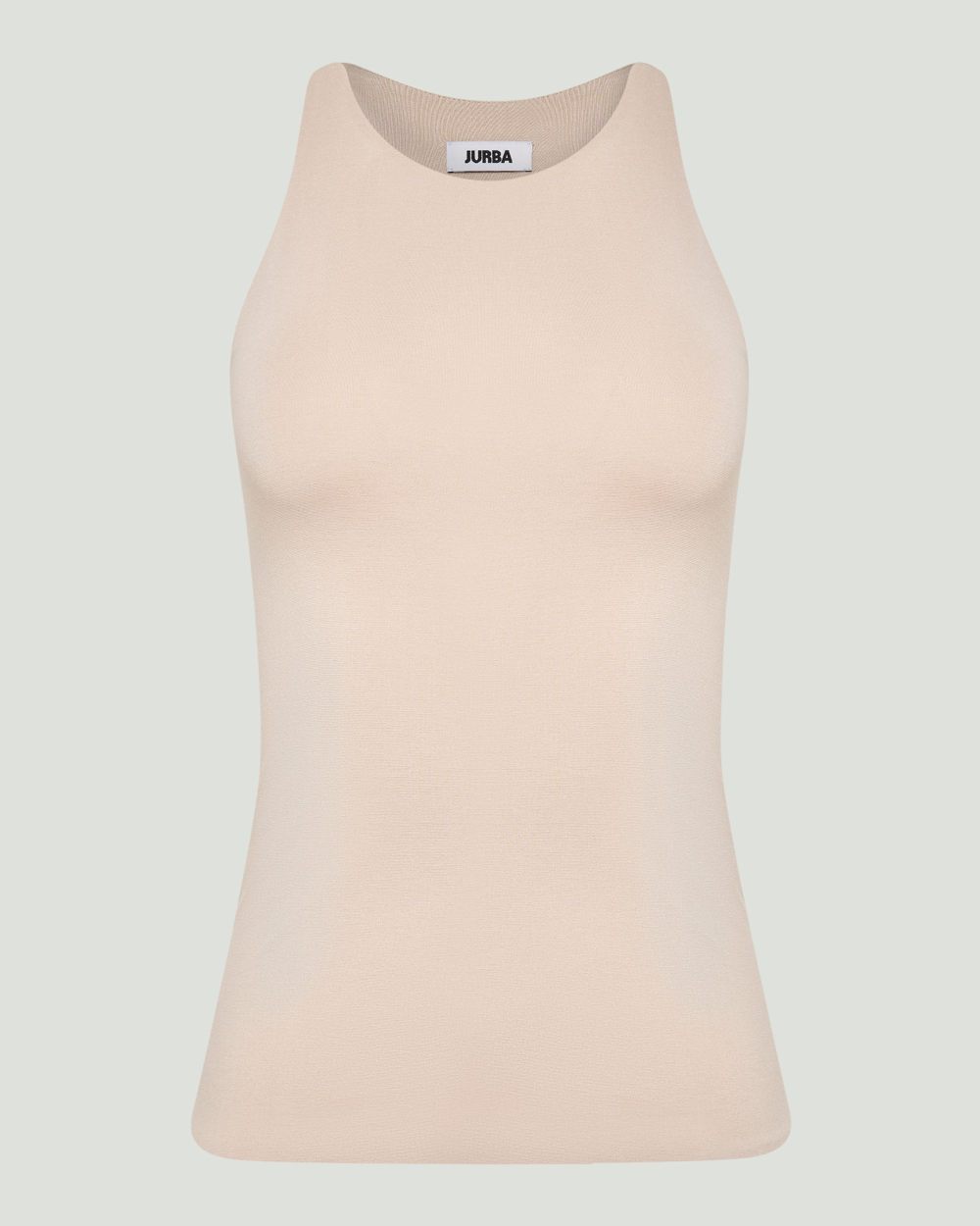 Бежевый топ приталенный из вискозы